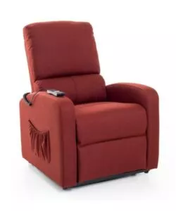 Poltrona relax con recliner elettrico 'fiorella' rossa, 75x78x110 cm